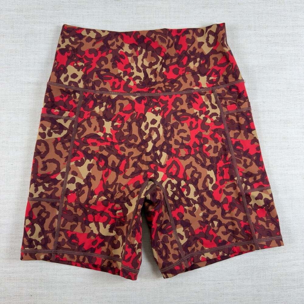 OFFLINE by Aerie Goals Hi-Rise Bike Shorts Animal Print Size L